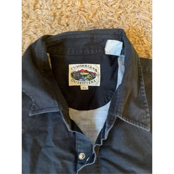 Vintage Cumberland Outfitters Western Aztec Print Button‎ Up Shirt XL - Picture 2 of 6